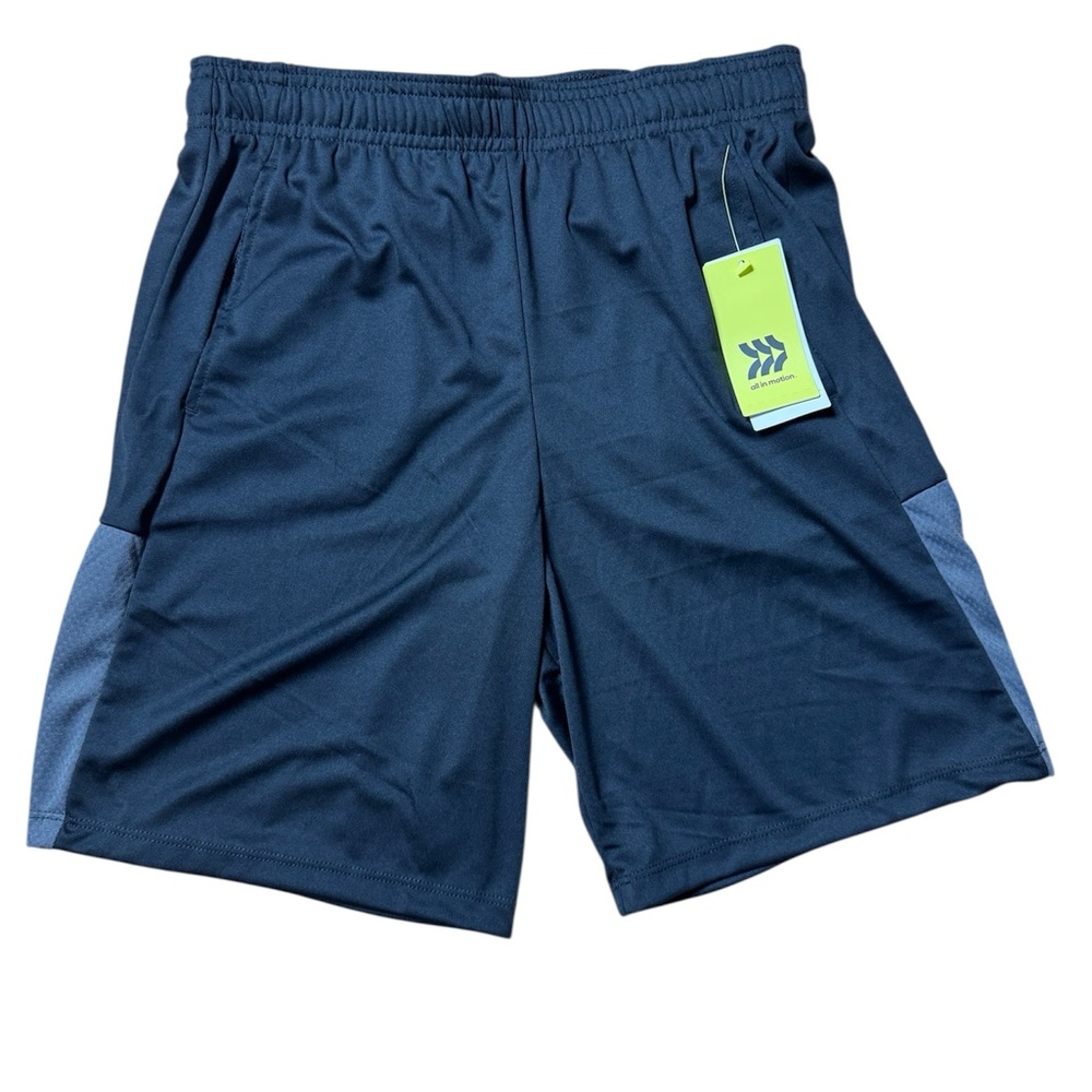 Kids Navy Blue Athletic Shorts